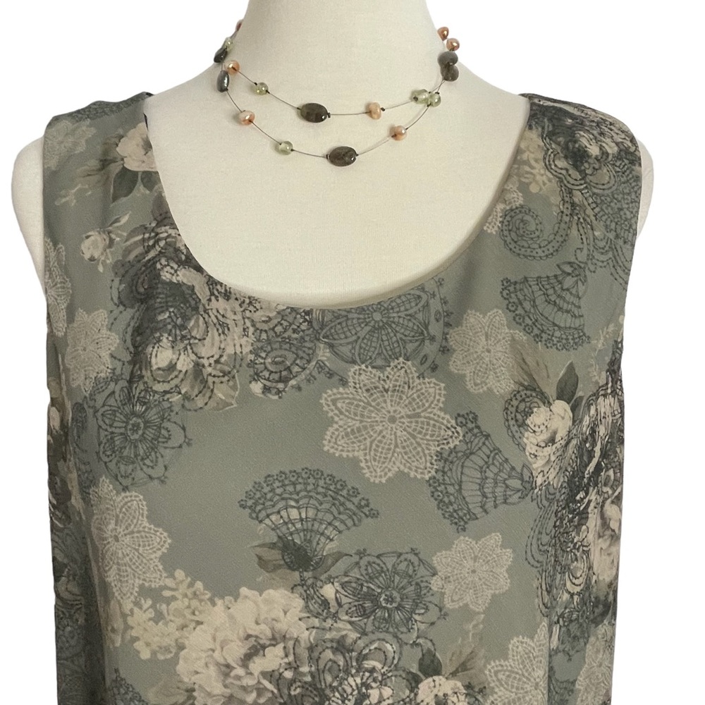 R&M Richards Vintage One Piece Dress Sz 16 Petite - Picture 9 of 11